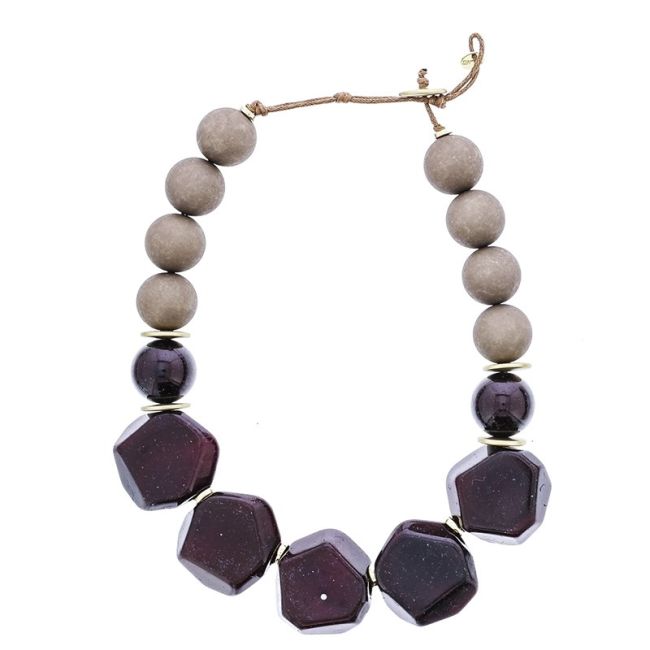 RESIN BEADS SHORT NECKLACE