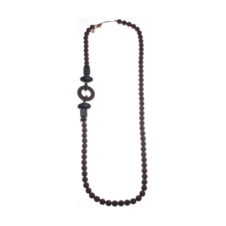 LONG NECKLACE WITH RESIN BEADS