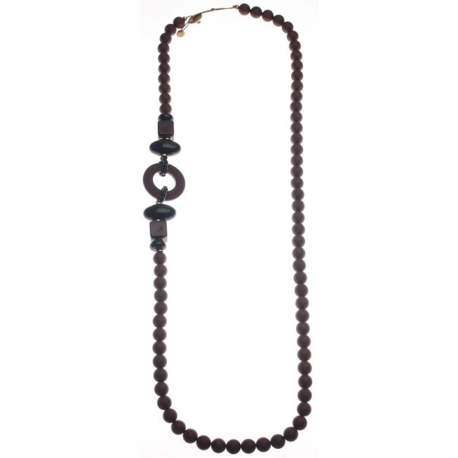 LONG NECKLACE WITH RESIN BEADS