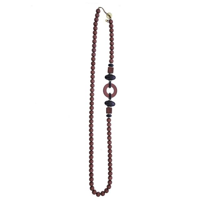 LONG NECKLACE WITH RESIN BEADS