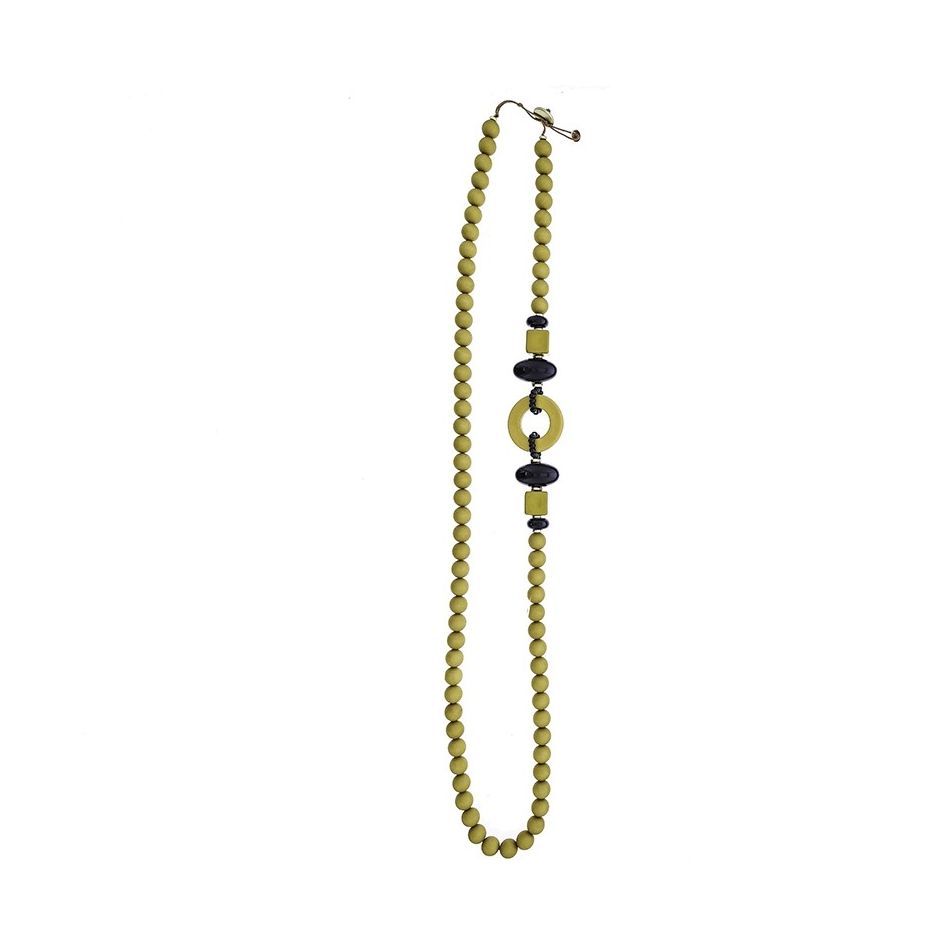 LONG NECKLACE WITH RESIN BEADS