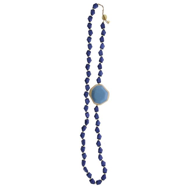 COLLAR LARGO CUENTAS RESINA