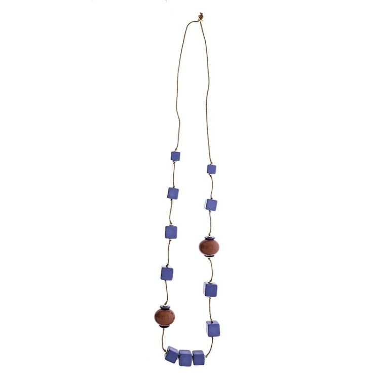 COLLAR LARGO CUENTAS RESINA