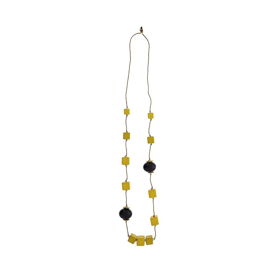 LONG NECKLACE WITH RESIN BEADS