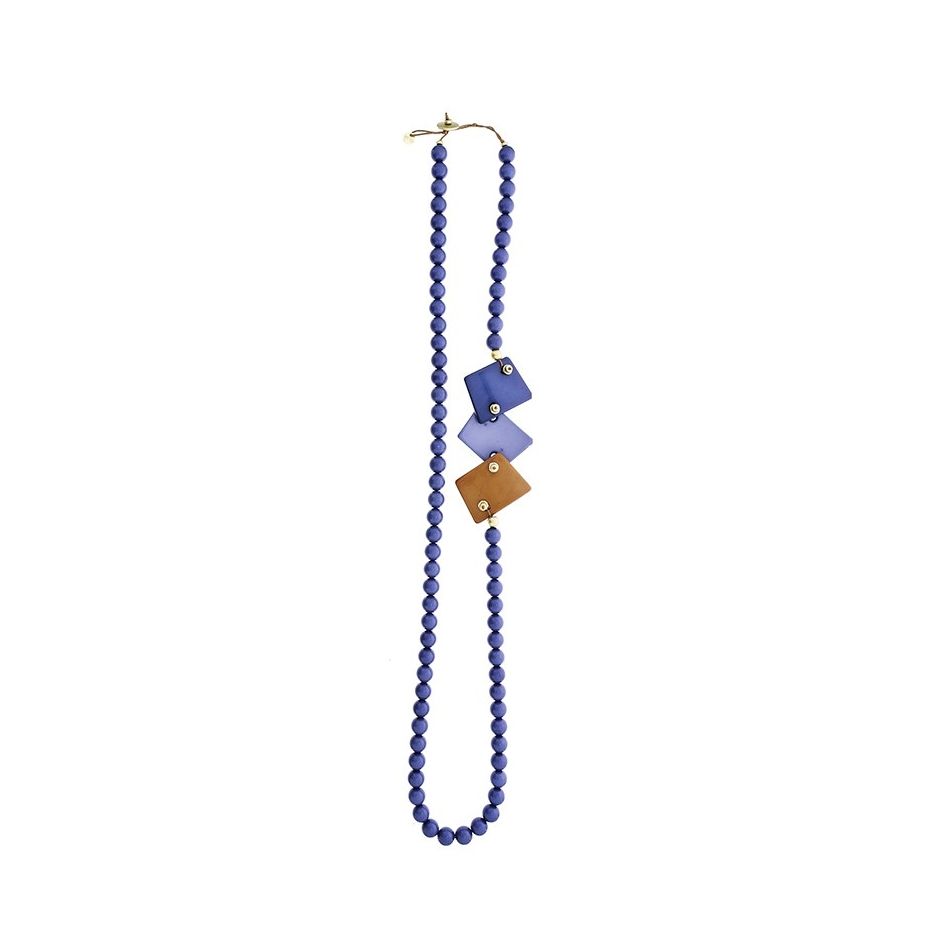 COLLAR LARGO CUENTAS RESINA