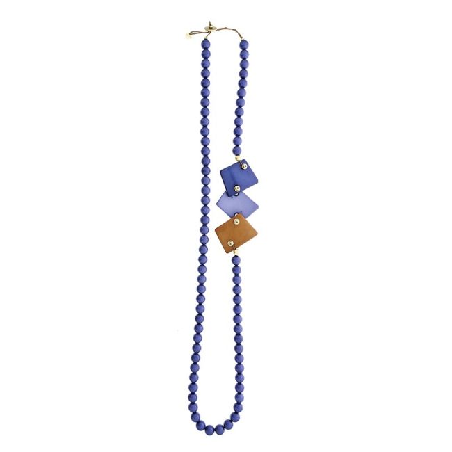 COLLAR LARGO CUENTAS RESINA