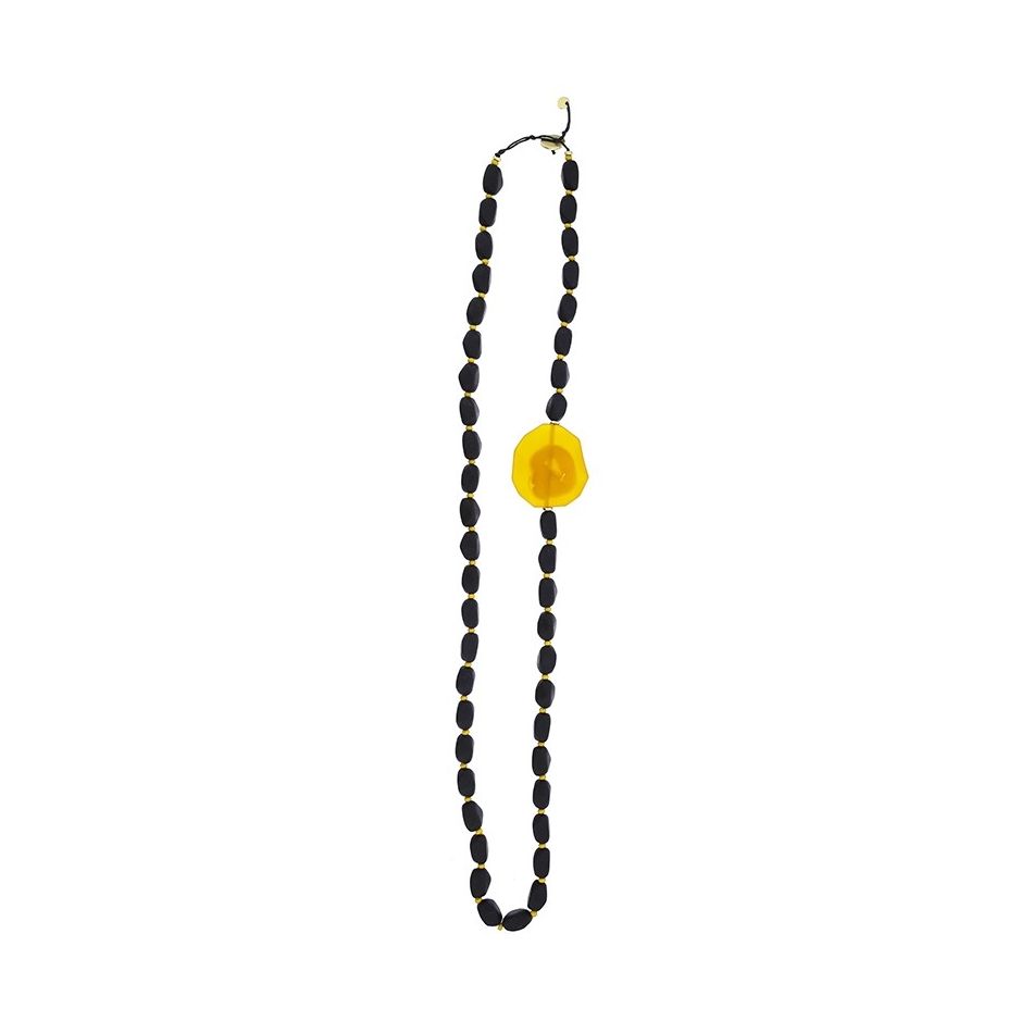 COLLAR LARGO CUENTAS RESINA