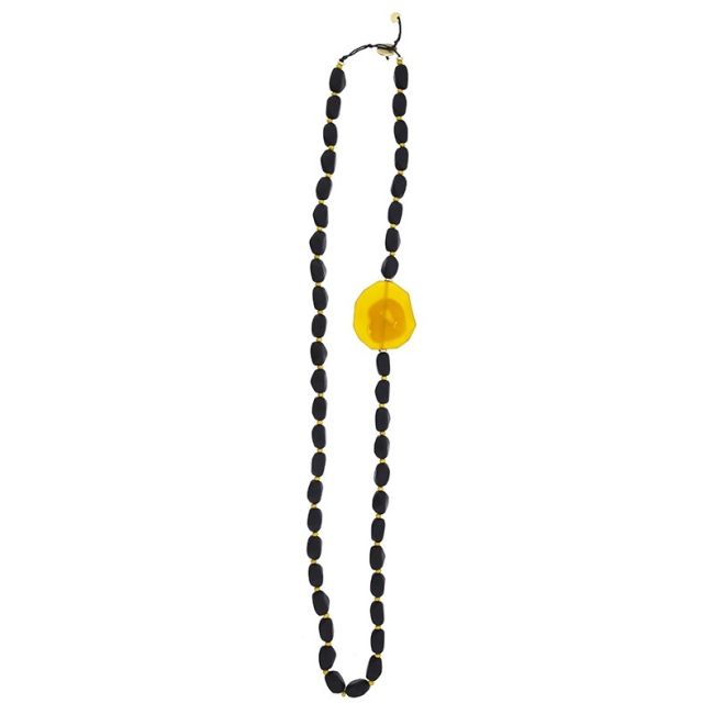 COLLAR LARGO CUENTAS RESINA