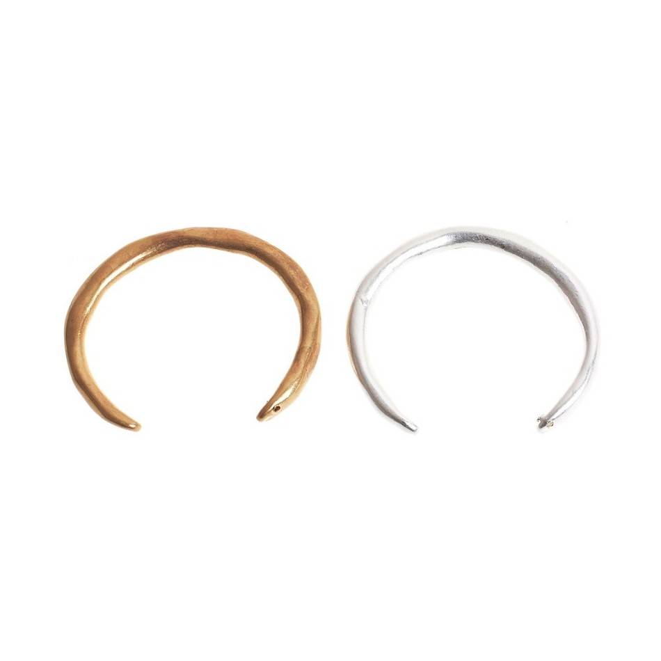 METAL IRREGULAR HALF MOON BRACELET