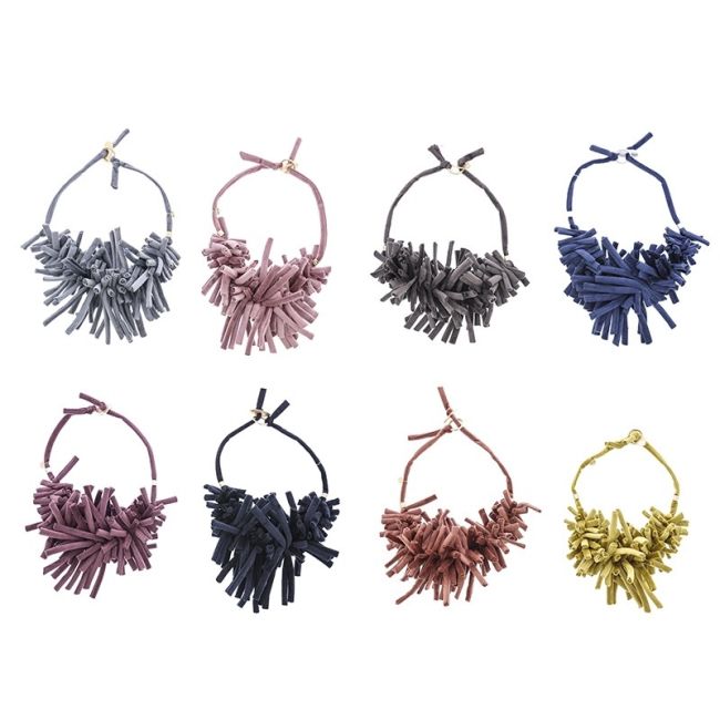 VELVET KNOTS SHORT NECKLACE