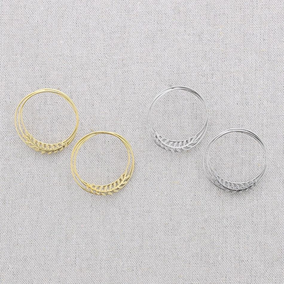 PENDIENTES ACERO TRIPLE ARO ESPIGA