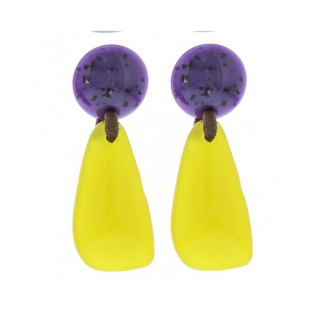 RESIN DROP PENDANT EARRINGS