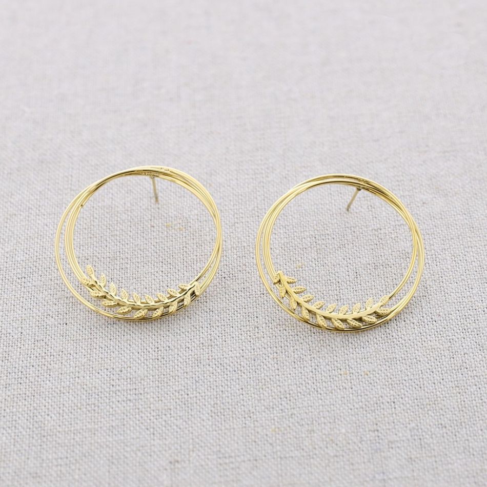 PENDIENTES ACERO TRIPLE ARO ESPIGA