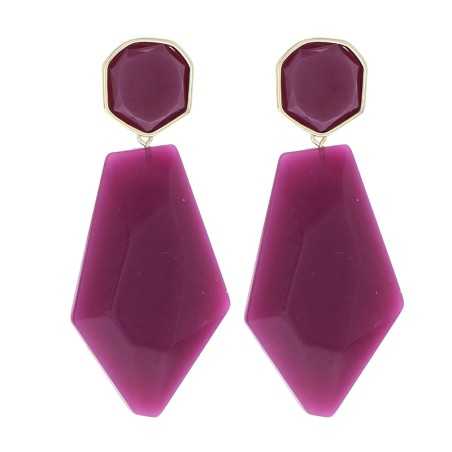 GEOMETRIC SHAPE PENDANT EARRINGS