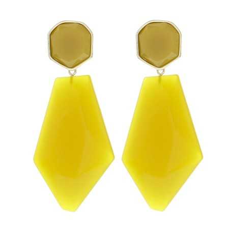 GEOMETRIC SHAPE PENDANT EARRINGS