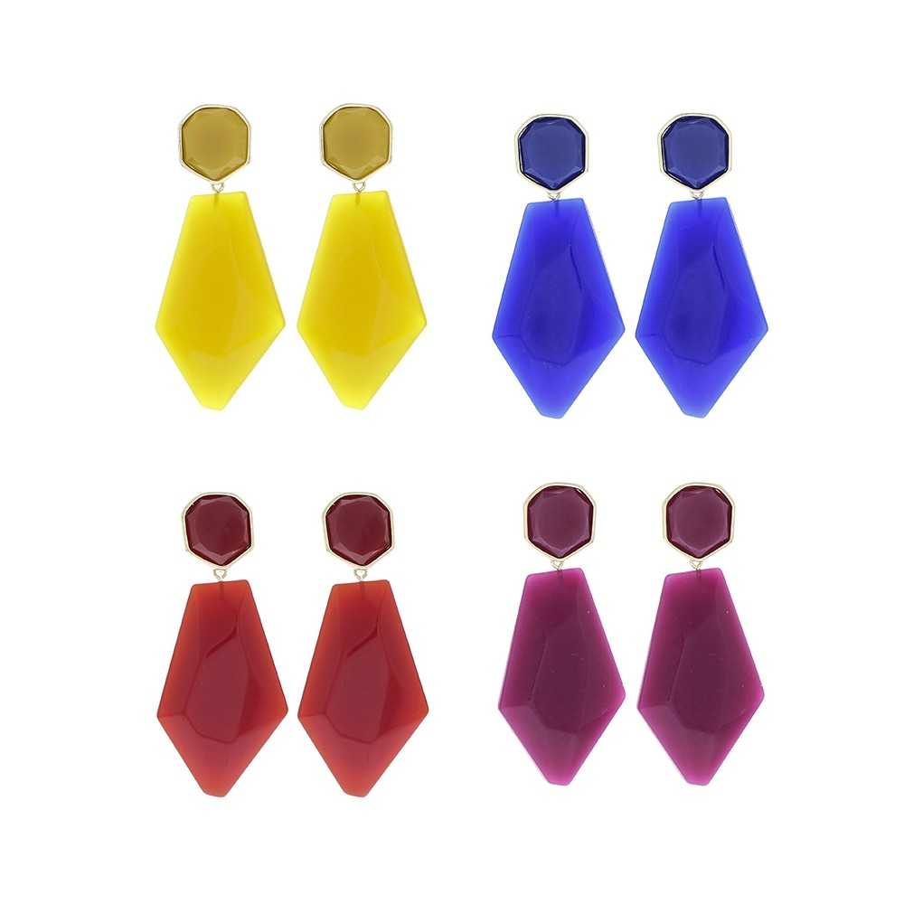 GEOMETRIC SHAPE PENDANT EARRINGS