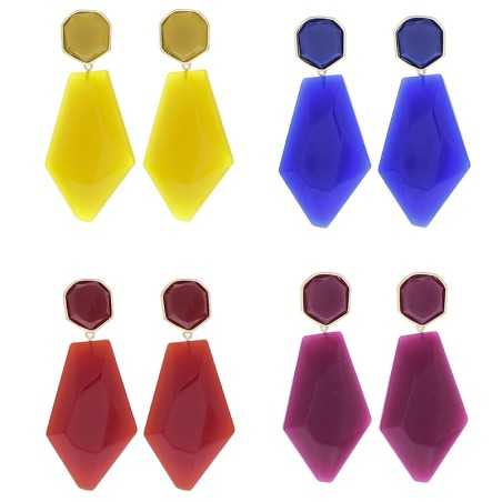 GEOMETRIC SHAPE PENDANT EARRINGS