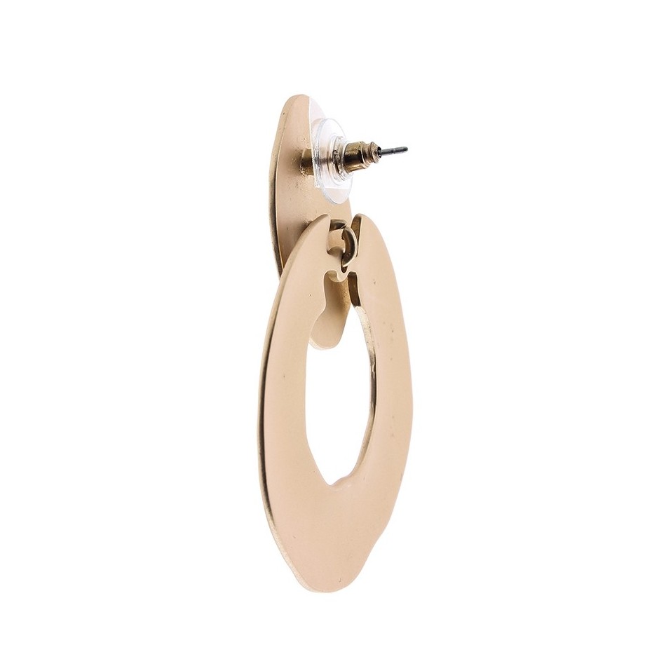 WIDE RING PENDANT EARRINGS