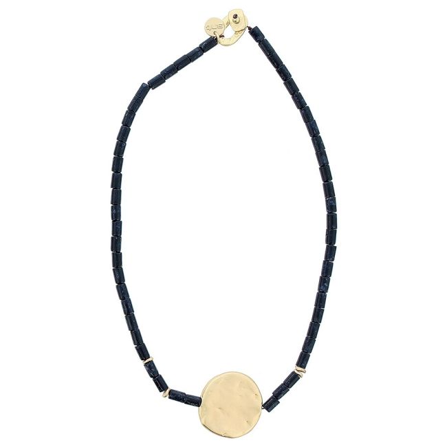 GARGANTILLA PIEDRAS MEDALLA METAL