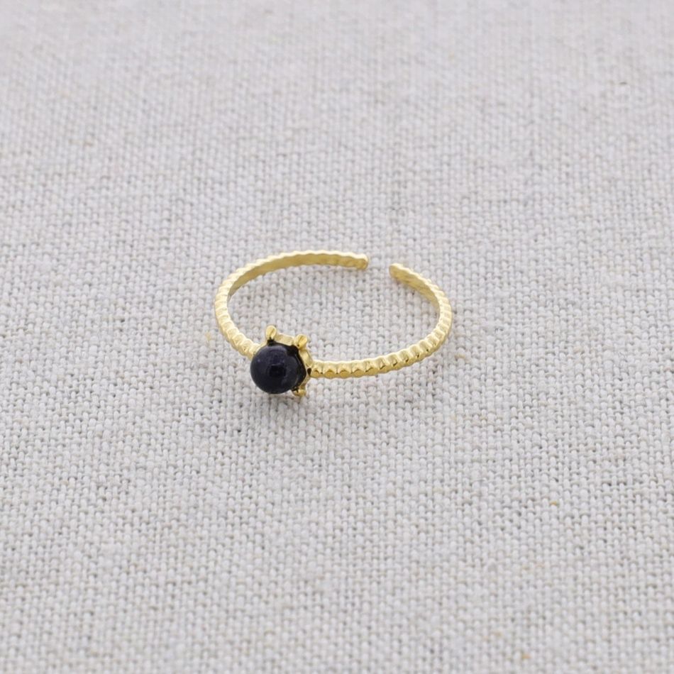 STONE STEEL RING