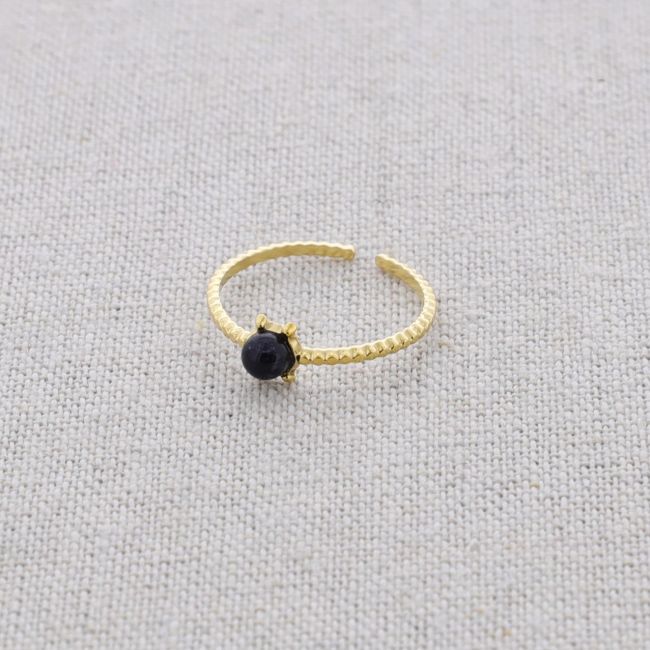STONE STEEL RING
