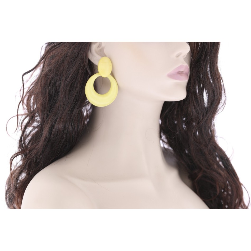 PENDIENTES COLGANTE ANILLA RESINA