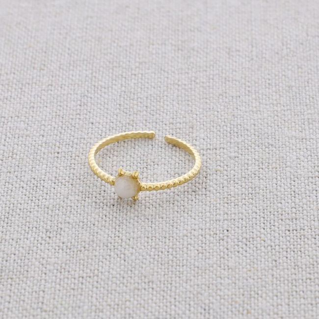 STONE STEEL RING