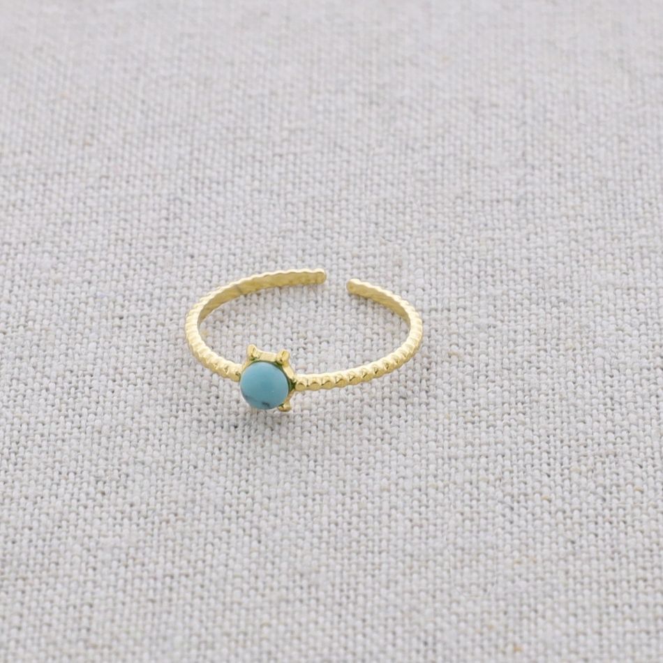 STONE STEEL RING