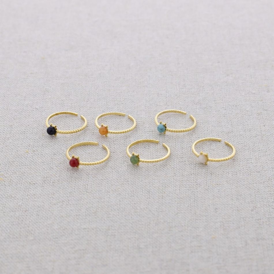 ANILLO ACERO PIEDRA