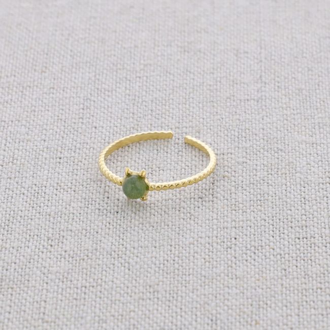 STONE STEEL RING