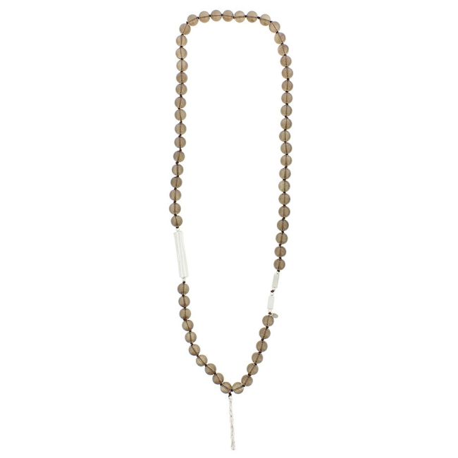 LONG NECKLACE WITH METAL BAR PENDANT