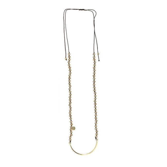 METAL HALF MOON PENDANT NECKLACE