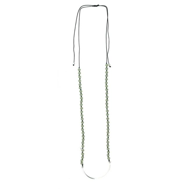 METAL HALF MOON PENDANT NECKLACE