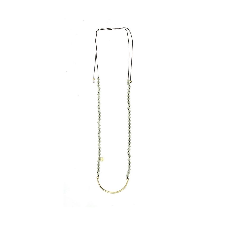 METAL HALF MOON PENDANT NECKLACE