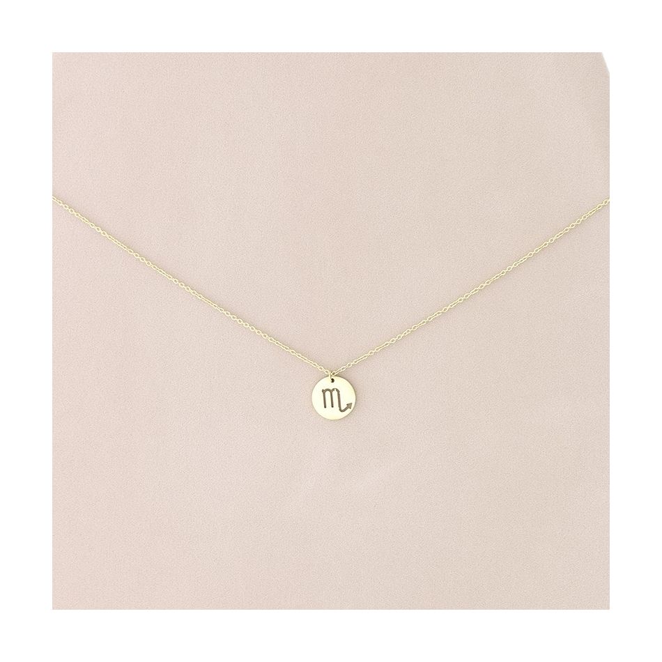 SCORPIO PLATE STEEL SHORT NECKLACE