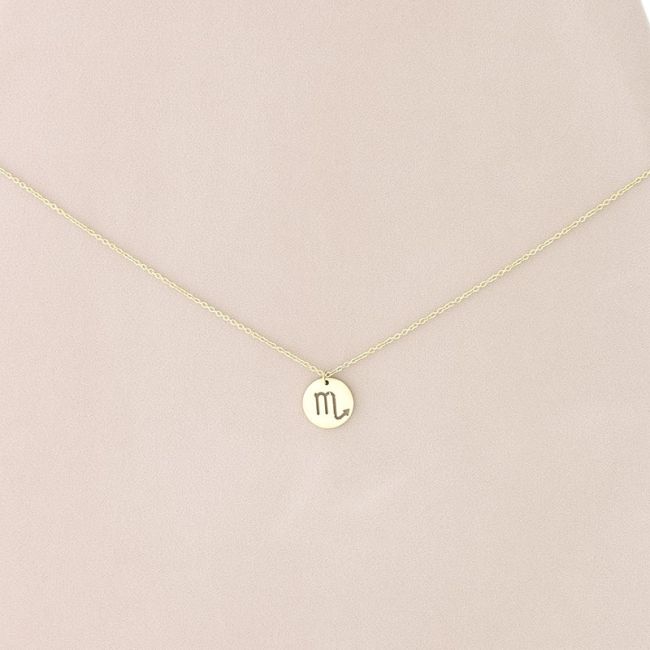 SCORPIO PLATE STEEL SHORT NECKLACE