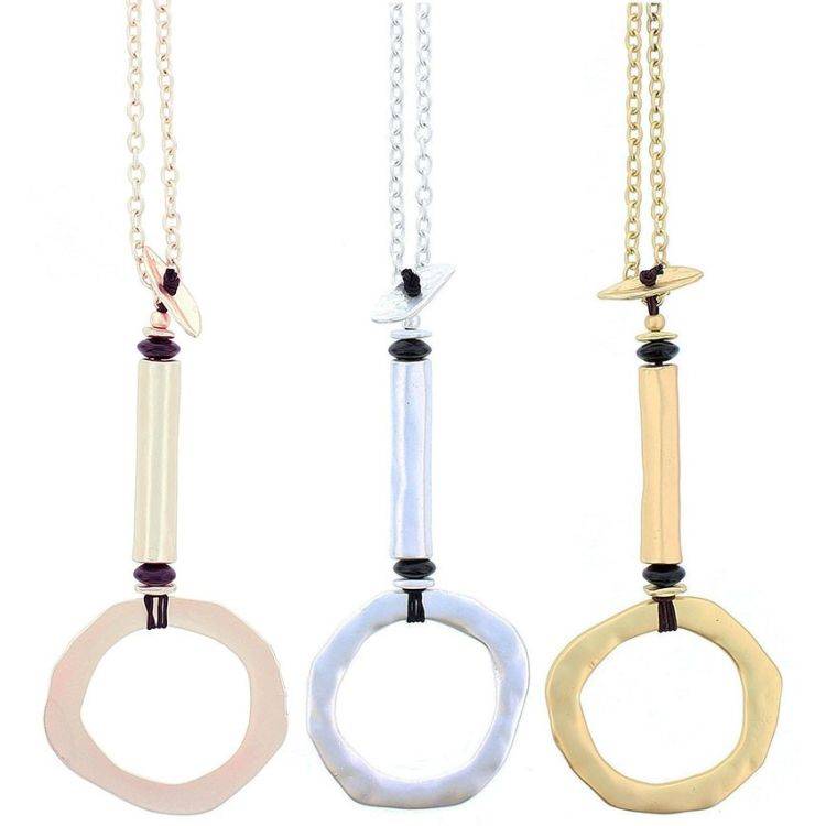 COLLAR LARGO COLGANTE ANILLA METAL 2