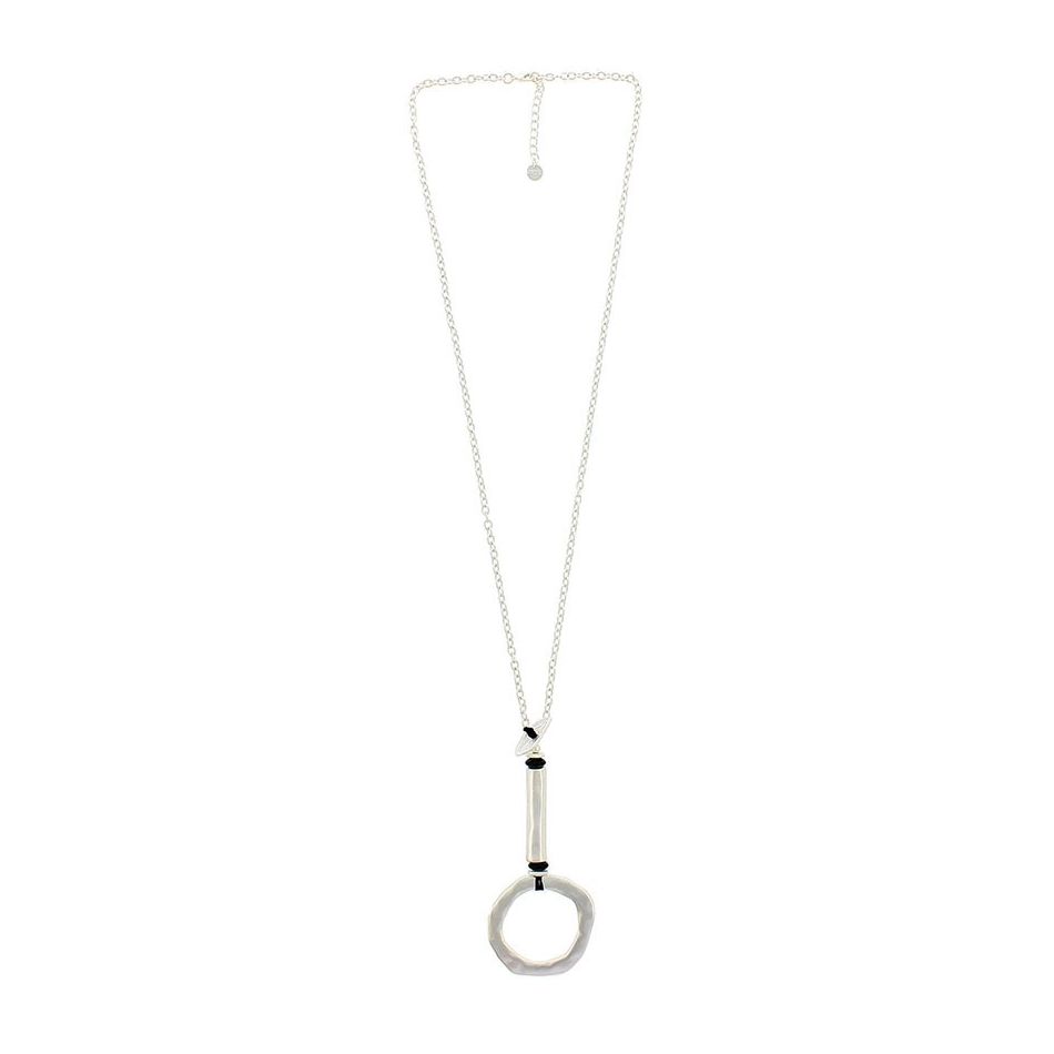 COLLAR LARGO COLGANTE ANILLA METAL