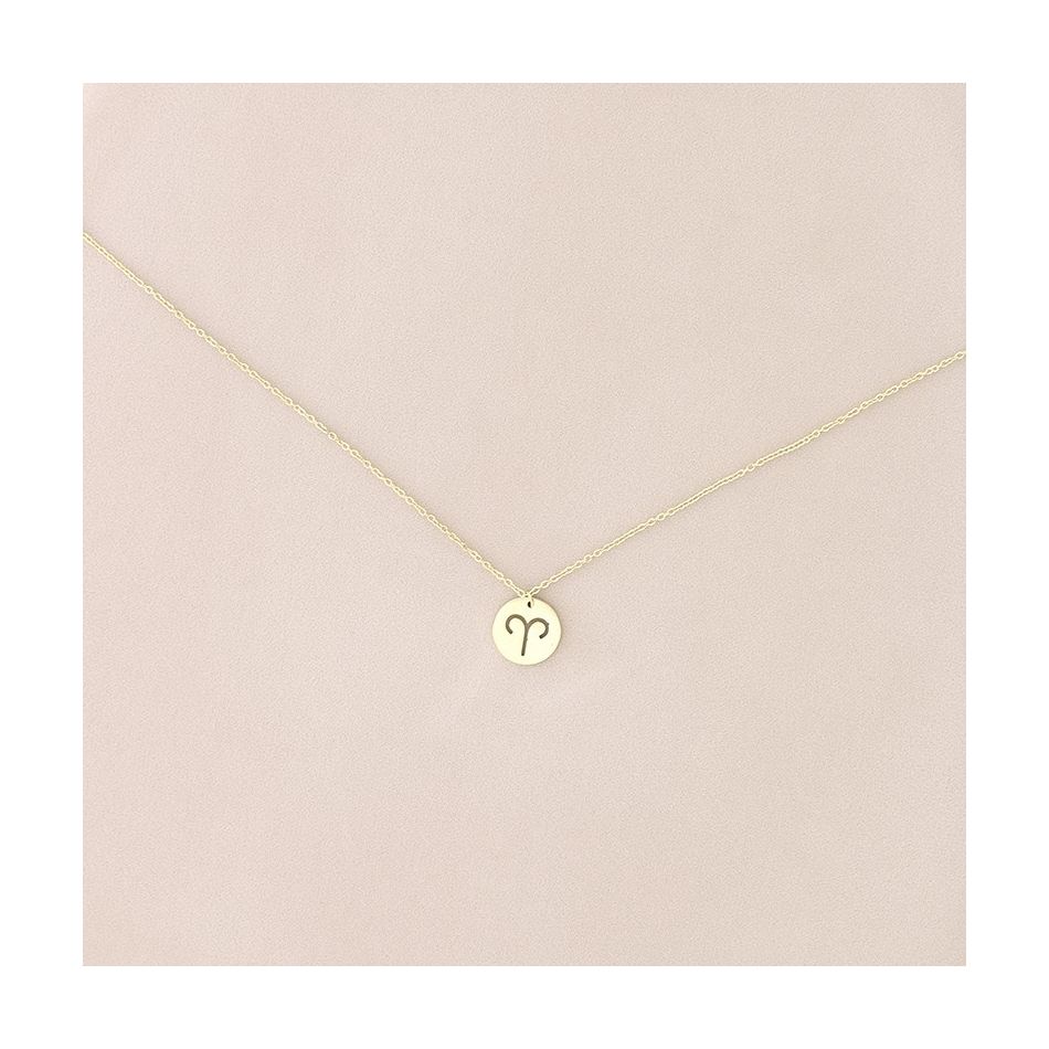 ARIES PLATE STEEL SHORT NECKLACE
