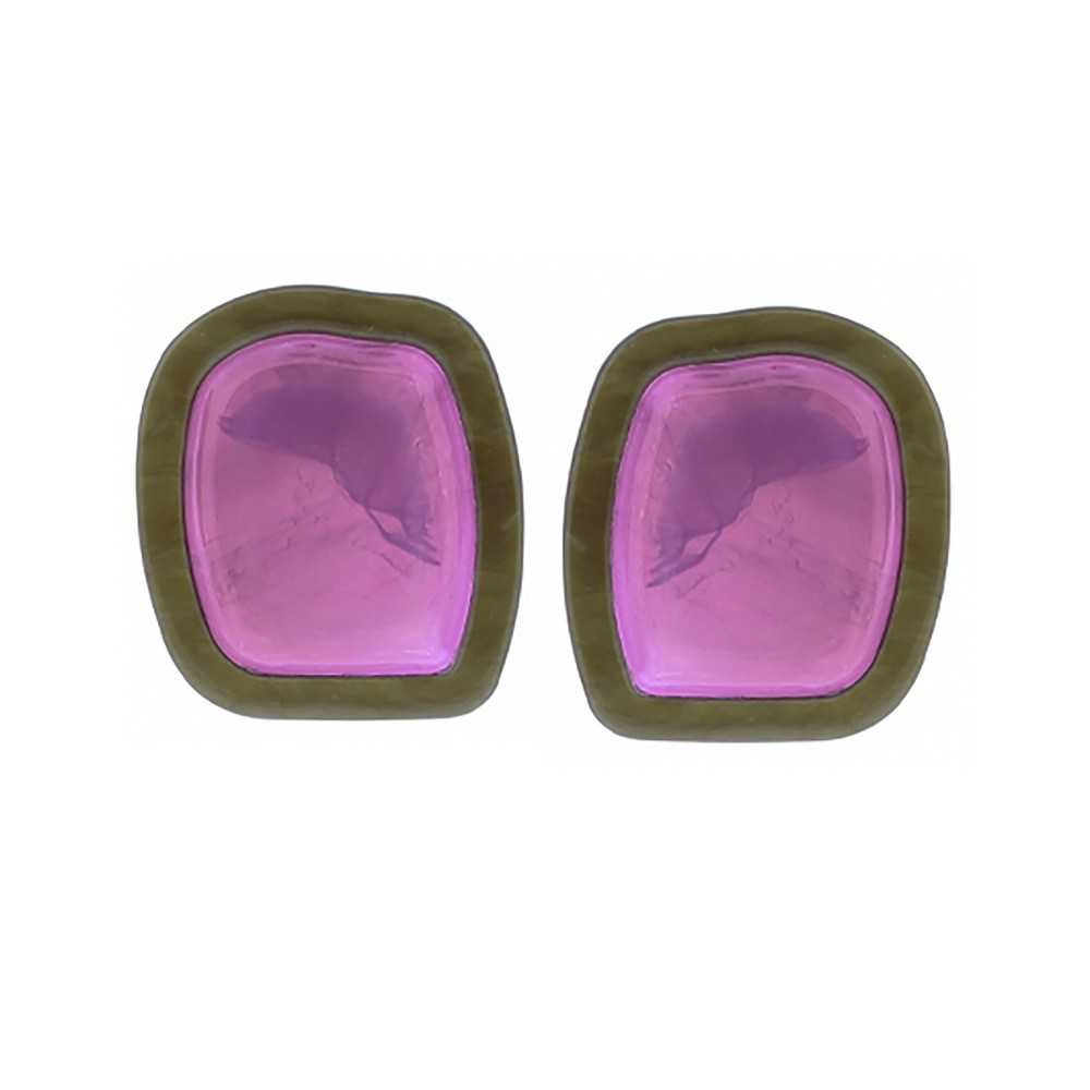 DOUBLE LAYER RESIN EARRINGS