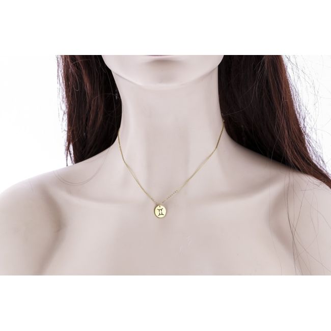 GEMINI PLATE STEEL SHORT NECKLACE