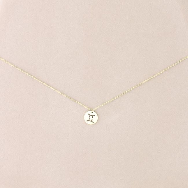 GEMINI PLATE STEEL SHORT NECKLACE