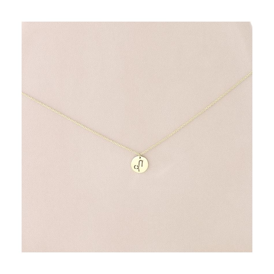 CAPRICORN PLATE STEEL SHORT NECKLACE