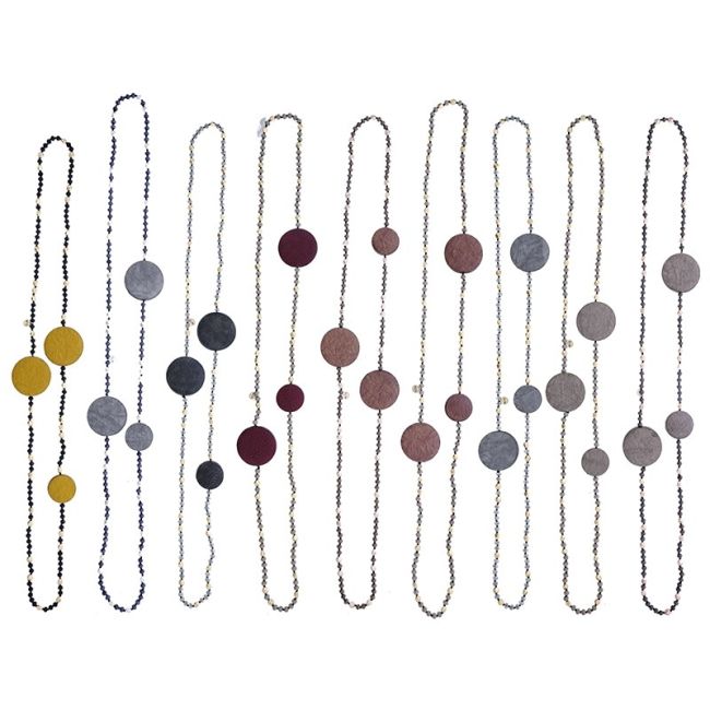 COLLAR LARGO CRISTALES MEDALLAS FORRADAS