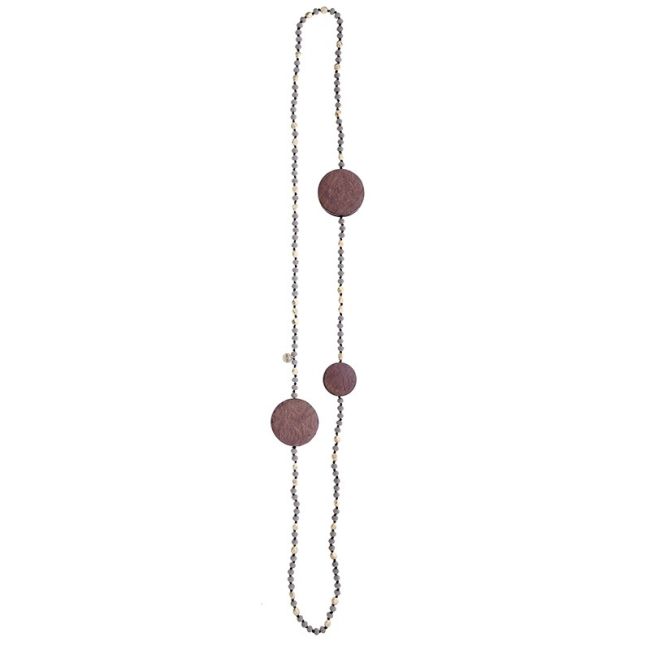 COLLAR LARGO CRISTALES MEDALLAS FORRADAS