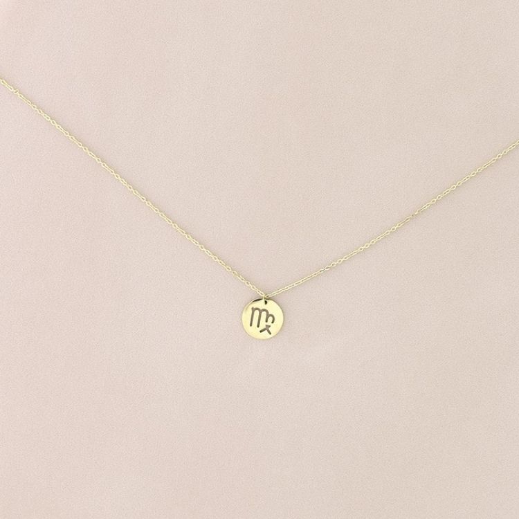 VIRGO PLATE STEEL SHORT NECKLACE