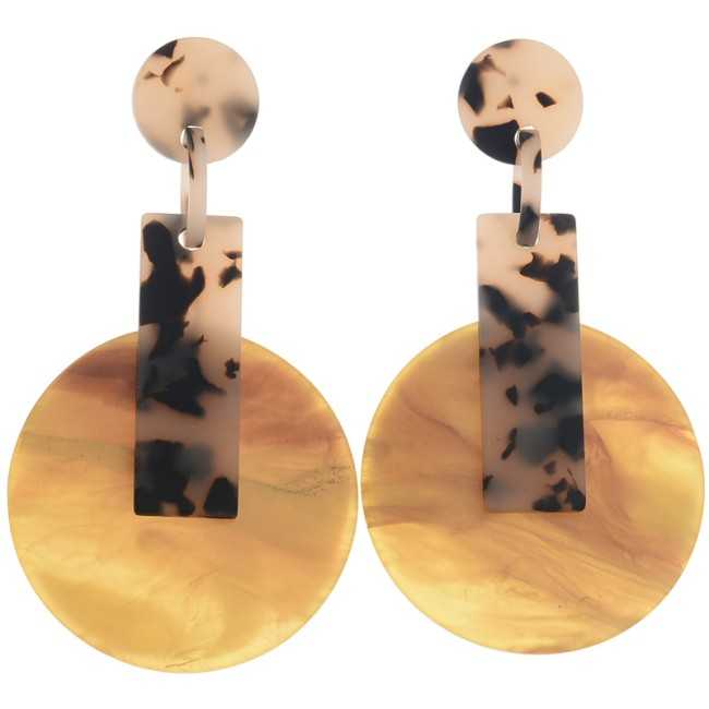 RESIN GEOMETRIC SHAPES EARRINGS