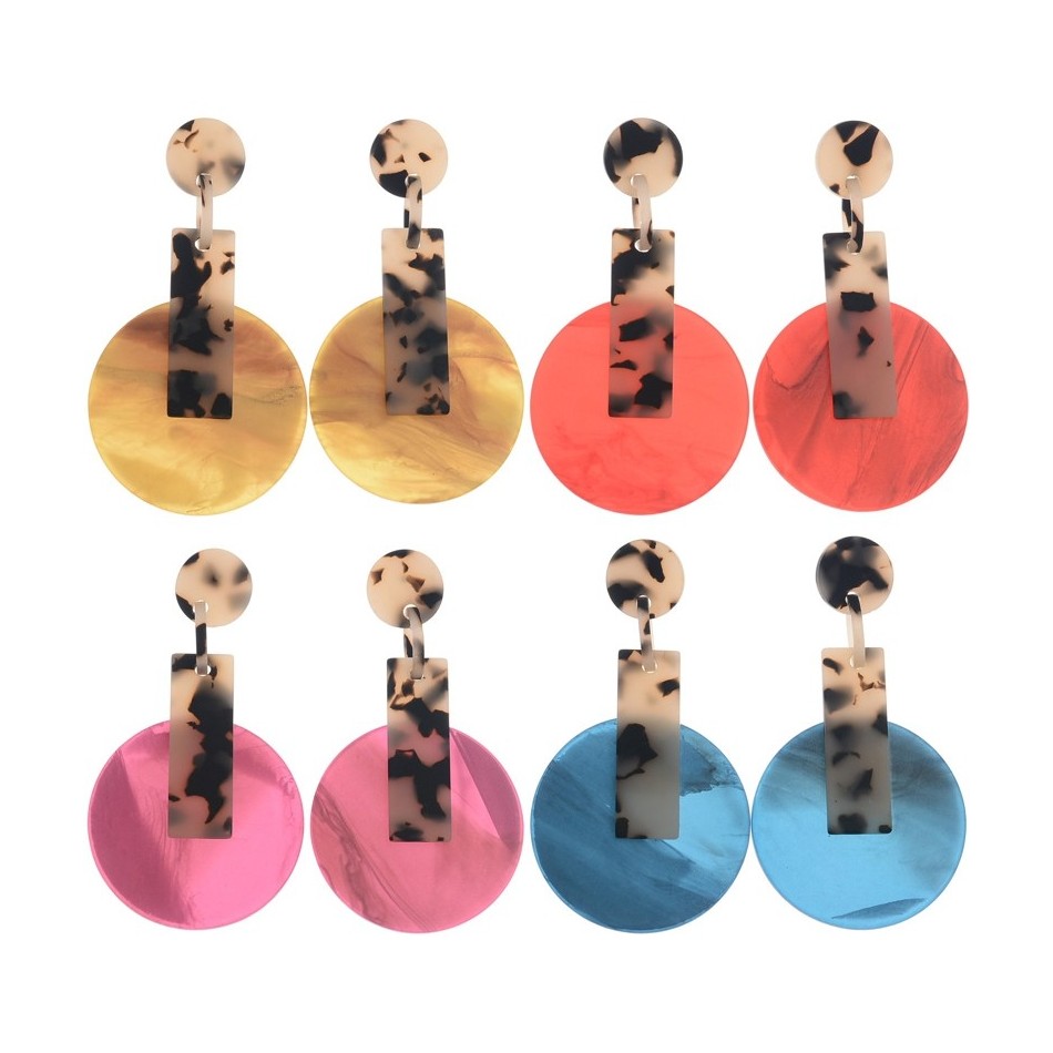 RESIN GEOMETRIC SHAPES EARRINGS