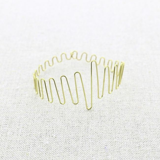 PULSERA ACERO ONDAS SEMIRRÍGIDA
