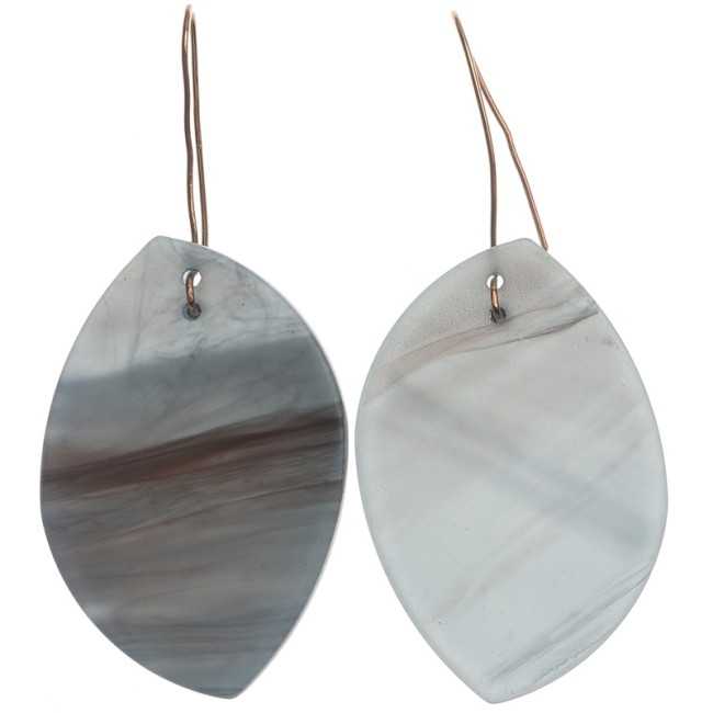 RESIN LEAF PENDANT EARRINGS